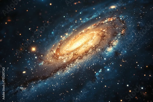 Mesmerizing Spiral Galaxy Background with Galactic Dreams