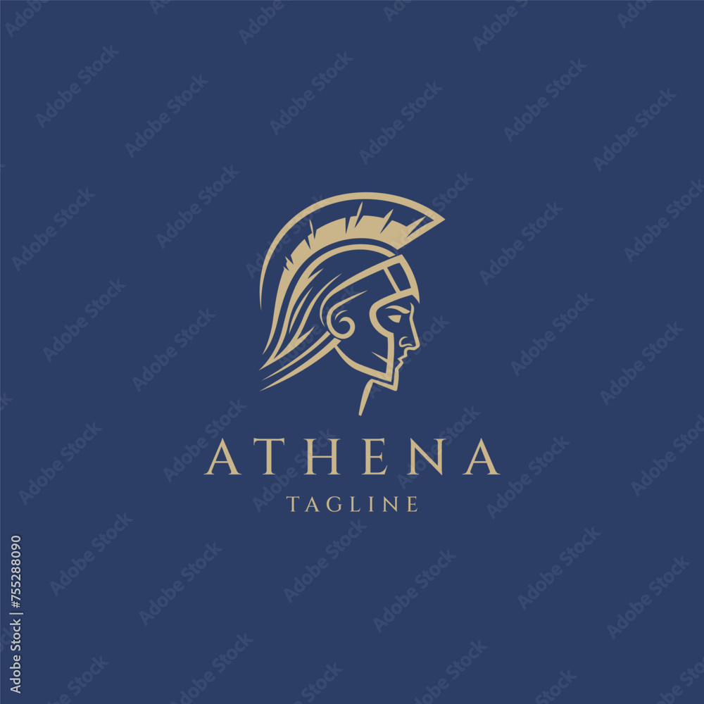 Athena the goddess vector logo design Athena the goddess vector logo design