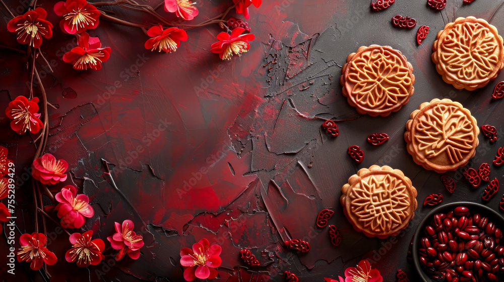Mid-Autumn Festival background, Generated-AI Mid-Autumn Festival background, Generated-AI
