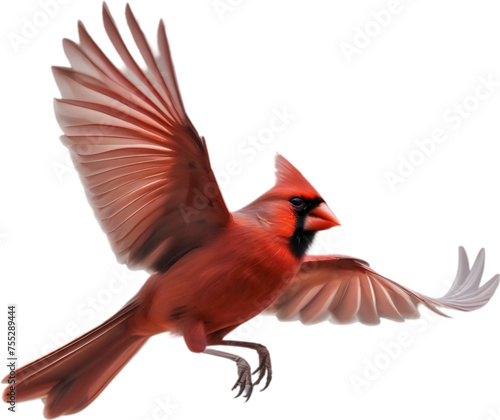 Watercolor of a Northern Cardinal bird clipart.