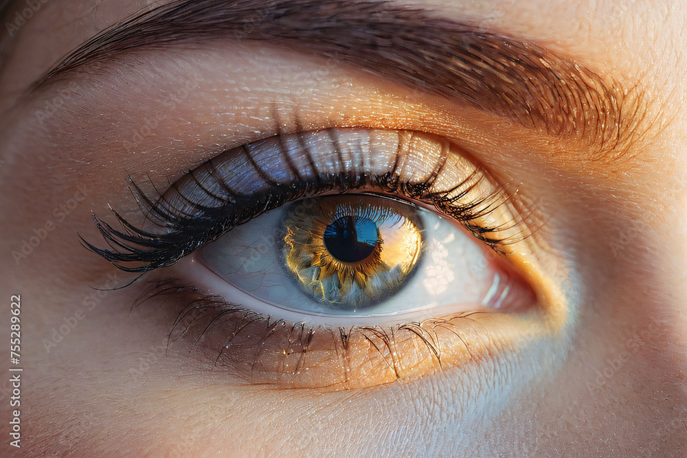 Fototapeta premium close up of a female eye