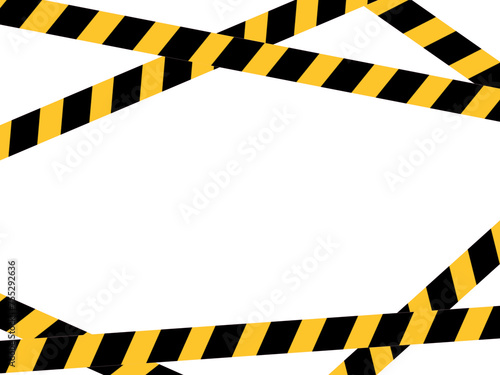 Police line illustration on transparent background. Flat design. 