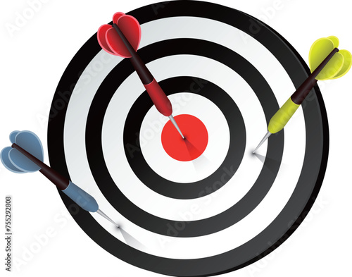 Dart and target