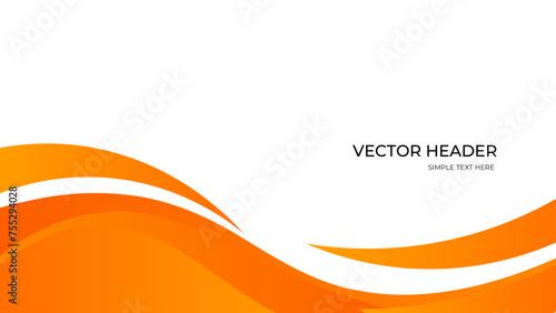 Abstract orange banner background. Graphic design banner pattern background template with dynamic curve shapes. futuristic design with shiny lines pattern for banner, brochure, cover, flyer, poster.