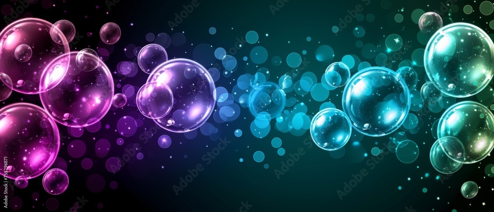 Vibrant Floating Bubbles Background