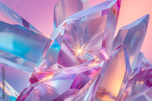 Colorful Crystal Formation Art