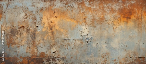A detailed closeup of weathered rust on metal, resembling a pattern similar to wood grain. The natural landscape surrounding it adds contrast and a tactile element to the visual arts