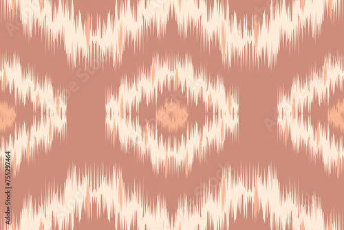 fabric ikat seamless pattern geometric ethnic traditional embroidery style.Design for carpet,mat,sarong,clothing.pattern imperfect but beautiful. Vector illustration.