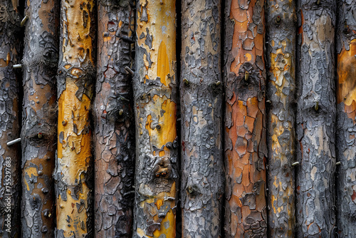 Texture of tree trunks