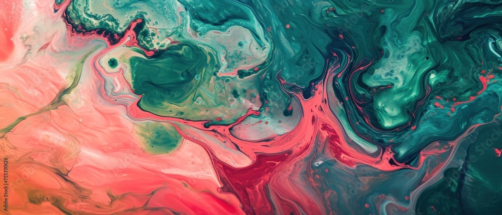 Abstract Marbled Color Swirls