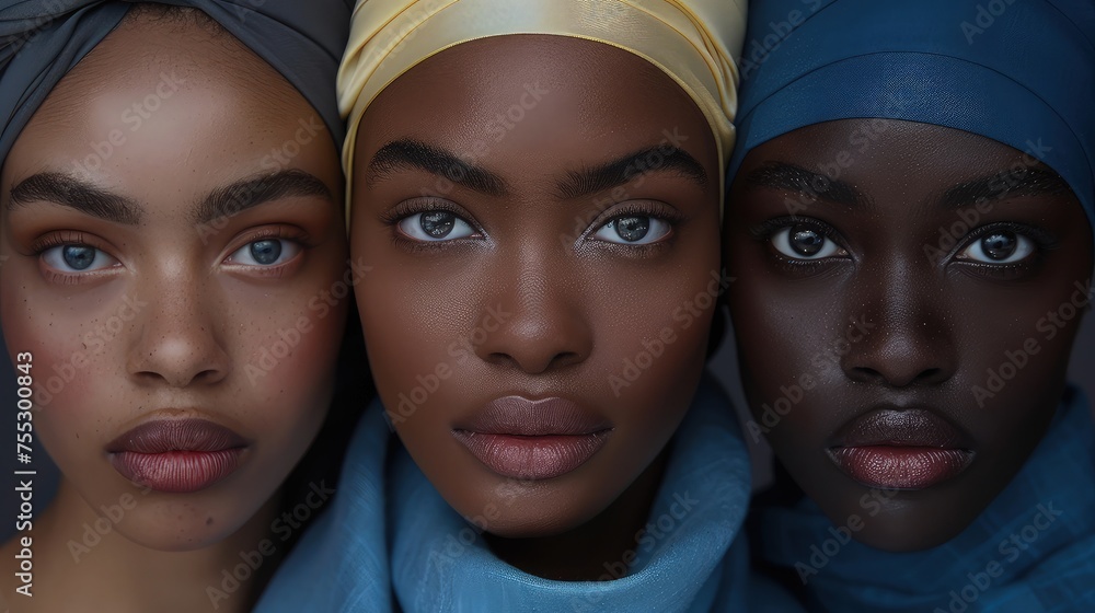 Three women from various backgrounds. The beauty of diversity. Three women from various backgrounds. The beauty of diversity.