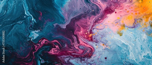 Abstract Colorful Liquid Swirls