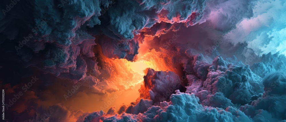 Surreal Cloudscape with Vivid Colors Surreal Cloudscape with Vivid Colors