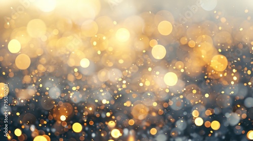 Sparkling Golden Bokeh Background