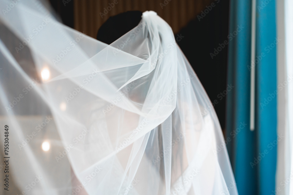 The veil is one of the oldest parts of a bridal ensemble, served to hide the bride's face from the groom prior to the wedding The veil is one of the oldest parts of a bridal ensemble, served to hide the bride's face from the groom prior to the wedding
