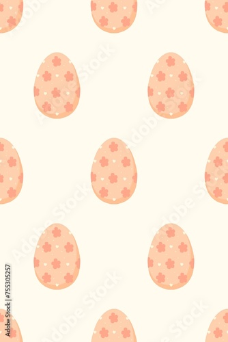 Easter Egg Delight: Vibrant Seamless Pattern with Holiday Symbols, Flowers, and Cheerful Colors for a Joyful Spring Celebration