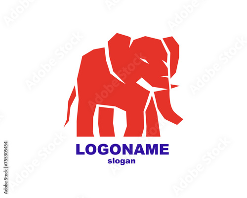 Elephant logo. Icon. Food. Restaurant. vector