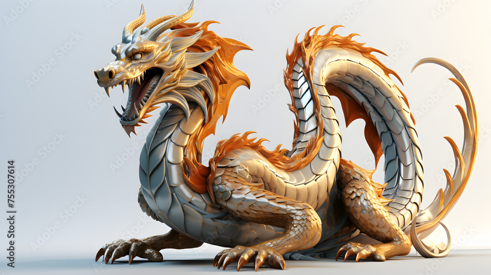 Hydra dragon 3d rendering cartoon Hydra dragon 3d rendering cartoon