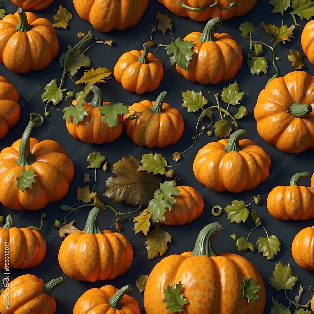 3D sprite sheet fall autumn pumpkins with leaves and vines 3D sprite sheet fall autumn pumpkins with leaves and vines