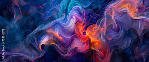 Abstract Colorful Swirls Background
