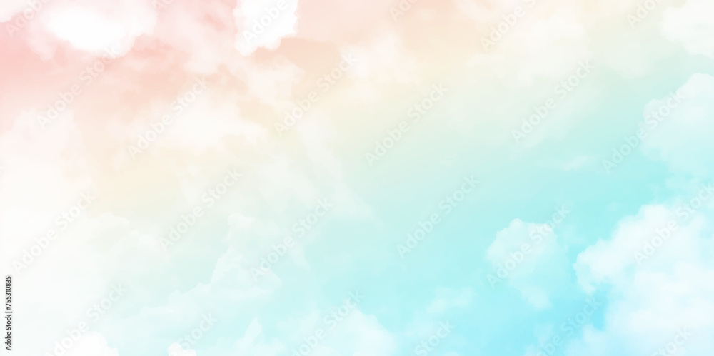 Fantastic soft white clouds against pastel sky background Fantastic soft white clouds against pastel sky background