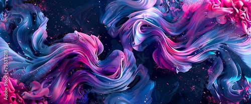 Abstract Colorful Liquid Swirl Background