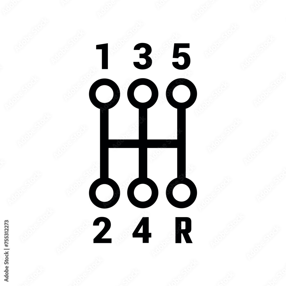 Gear box Icon. Lineal Style Gear box Outline Icon Vector Illustration Gear box Icon. Lineal Style Gear box Outline Icon Vector Illustration