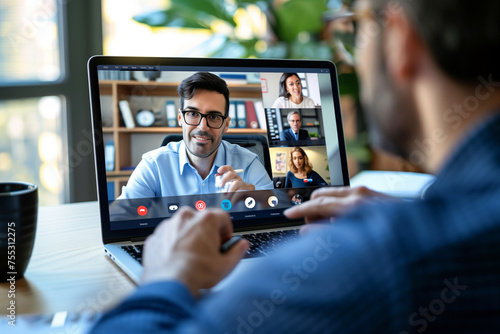 Video conference background work from home  photo