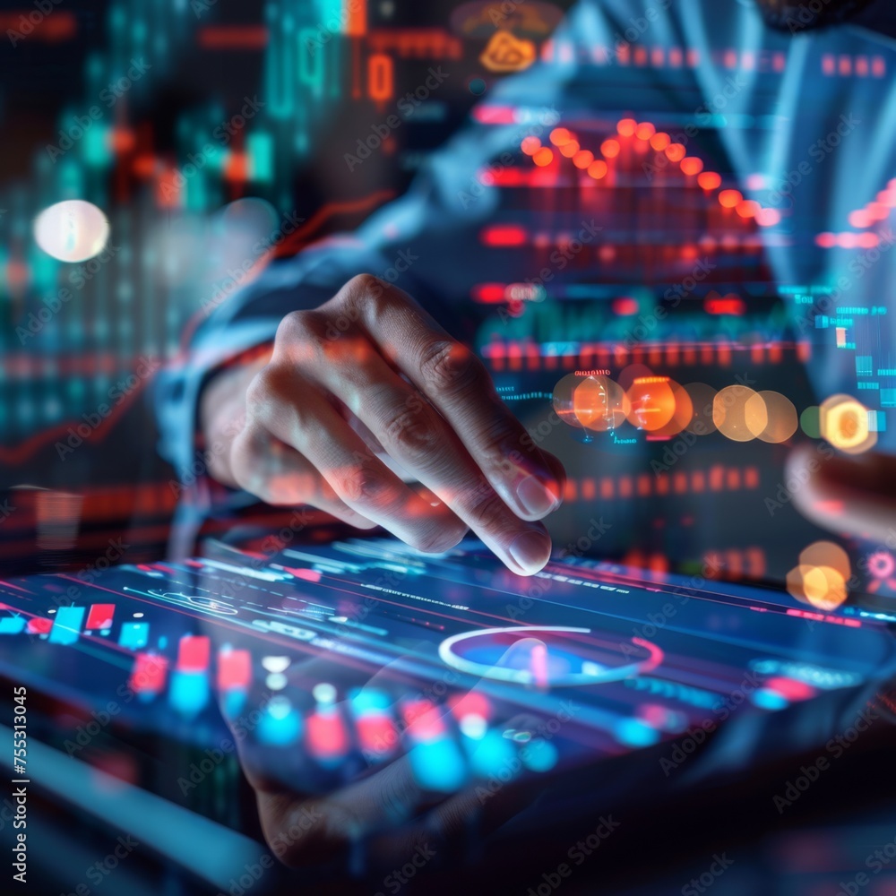DJ controls audio equipment to blend music for a party DJ controls audio equipment to blend music for a party