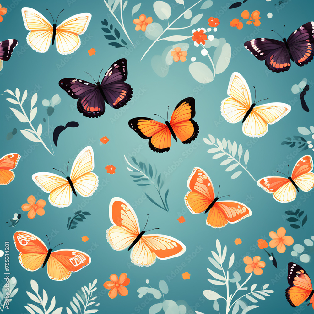 seamless pattern with butterflies seamless pattern with butterflies