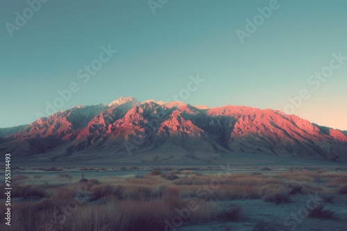Magnificent mountain range with sunrise