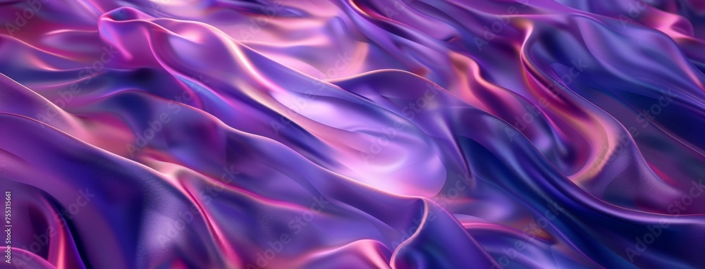 Obraz premium Abstract Purple Silk Waves Background