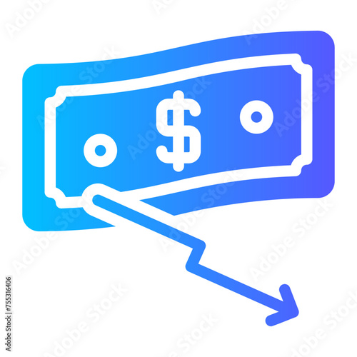 bankruptcy gradient icon