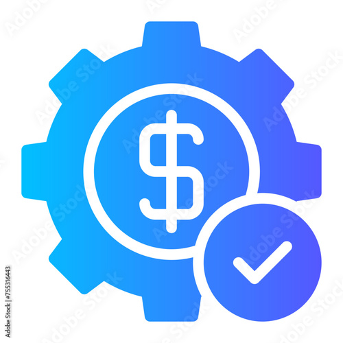 money management gradient icon