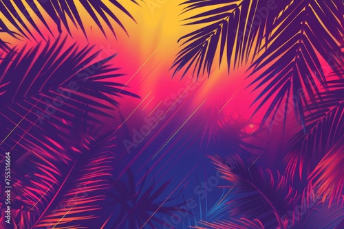 Wallpaper Mural Fantasy landscape forest at night. night forest with fog background. nature leaves wallpaper for desktop. Natural landscape background. Synthwave Style Leaf Background. fantasy forest wallpaper. Torontodigital.ca