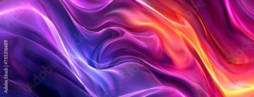 Abstract Colorful Silk Waves