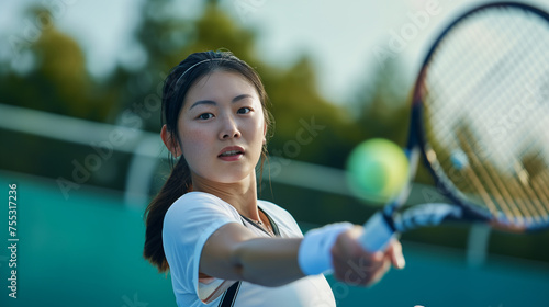Tennis player Asian woman © kura