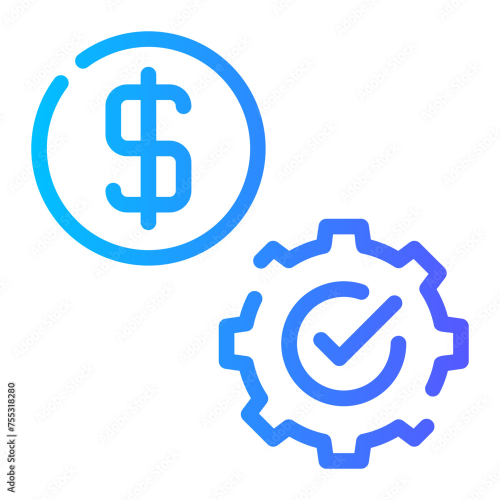 Obraz premium settings gradient icon