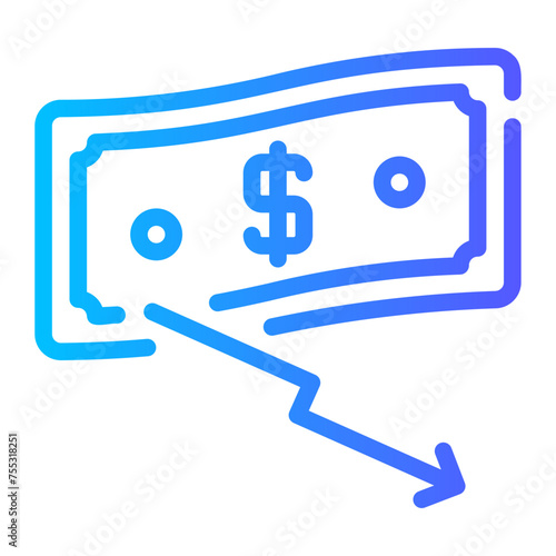 bankruptcy gradient icon