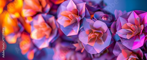 Colorful Abstract Origami Flowers