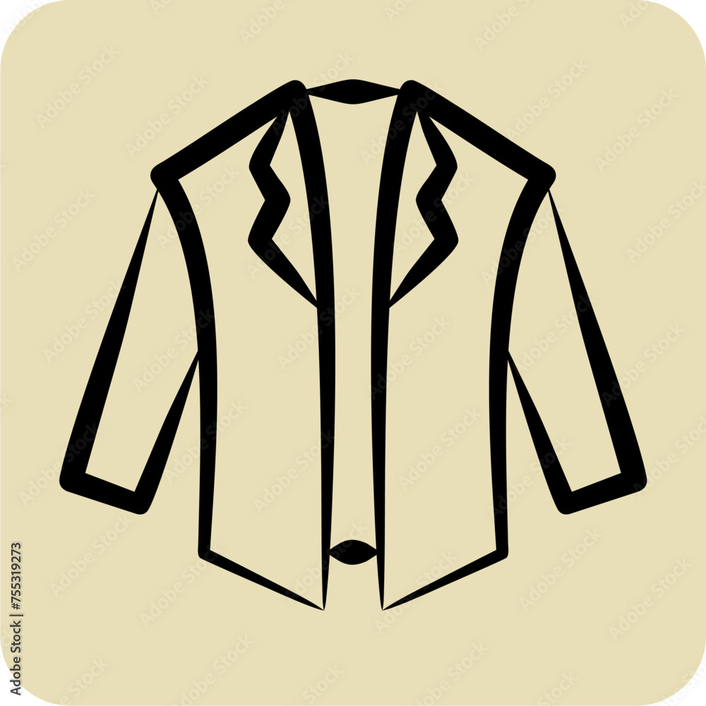 Icon Jacket. related to Black Friday symbol. glyph style. shopping. simple illustration Icon Jacket. related to Black Friday symbol. glyph style. shopping. simple illustration