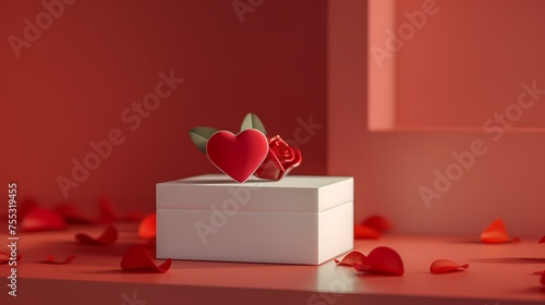 valentine's box valentine themed e-commerce main image product web page background photo