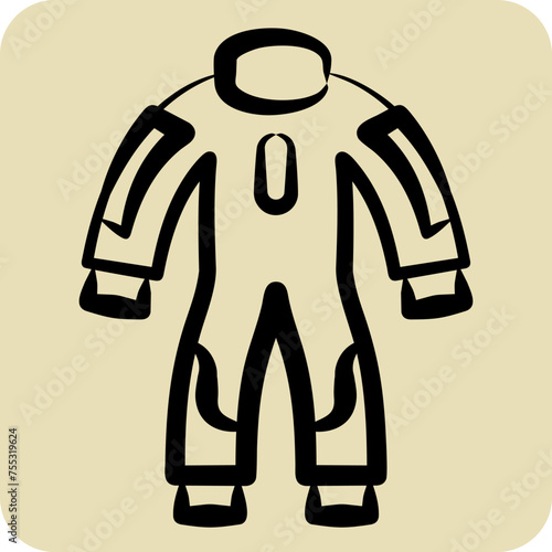 Icon Race Suit. related to Racing symbol. hand drawn style. simple design editable. simple illustration photo