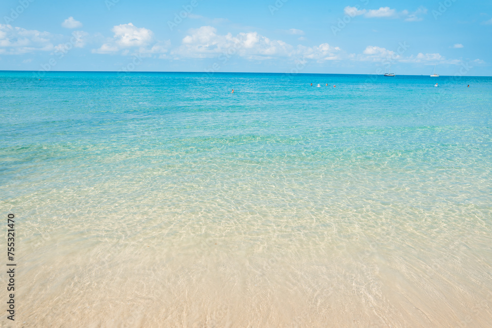 Sea,The water is very clear at the beach on the island Sea,The water is very clear at the beach on the island