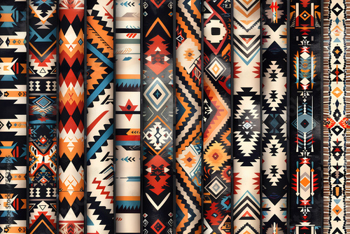 navajo tribal ethnic seamless pattern background. Native american textile background 