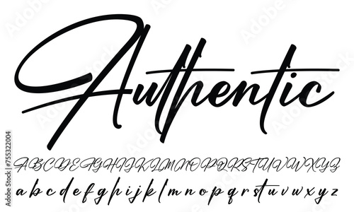 Best Alphabet Signatures Handdraw Brush Script Logotype Font lettering handwritten
