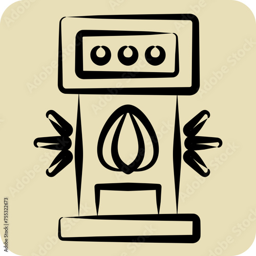 Icon Punching Bag. related to Amusement Park symbol. hand drawn style. simple design editable. simple illustration