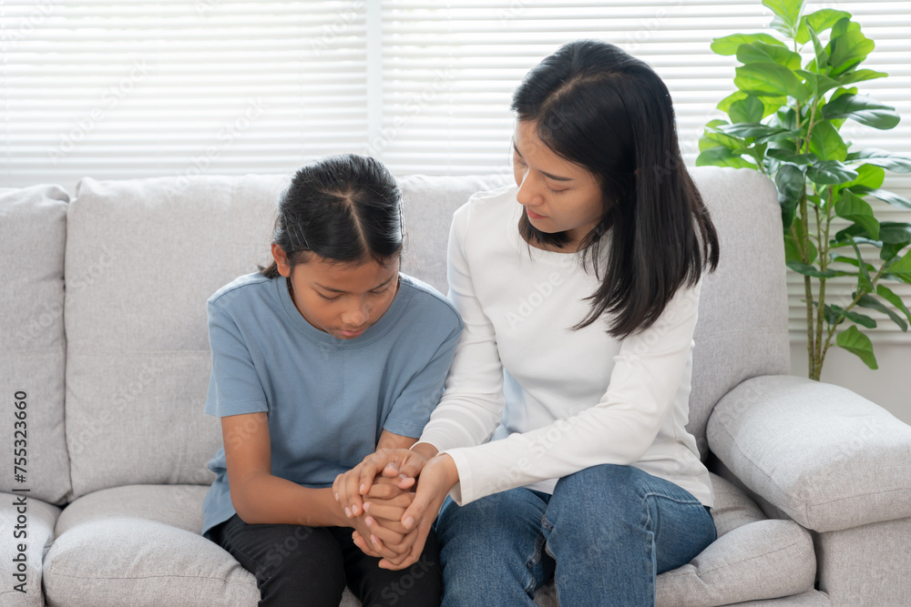 asian mother support daughter discussing study problems. Parent encourages and empathy child suffers depression. psychological, trust, care, cry, expectation, teen problems, bullying, learn problem asian mother support daughter discussing study problems. Parent encourages and empathy child suffers depression. psychological, trust, care, cry, expectation, teen problems, bullying, learn problem