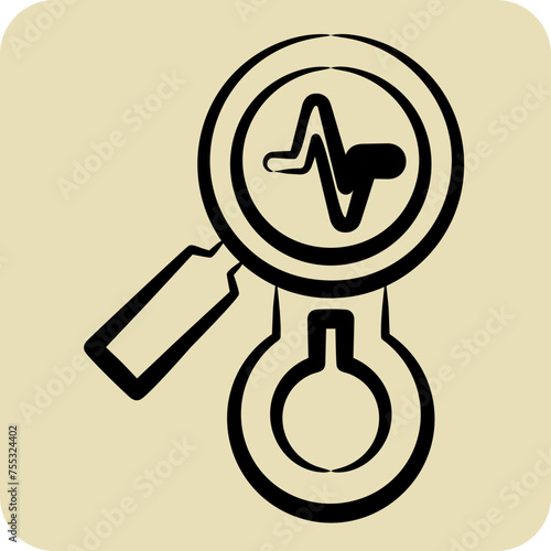 Icon Observations. related to Climate Change symbol. hand drawn style. simple design editable. simple illustration