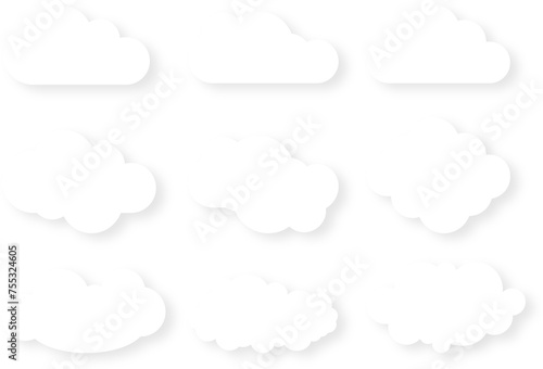 white Cloud icon transparent background © thekopmylife